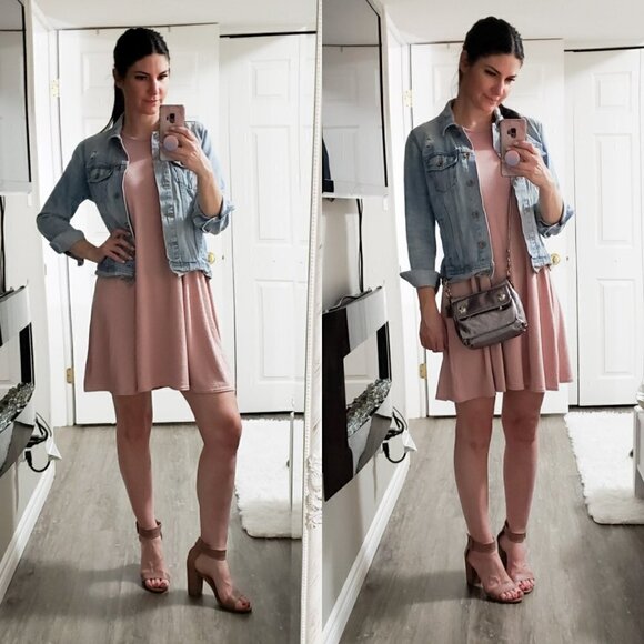 GAP * Knit Tank Dress * A-Line Blush Pink Sz XS - Picture 7 of 8